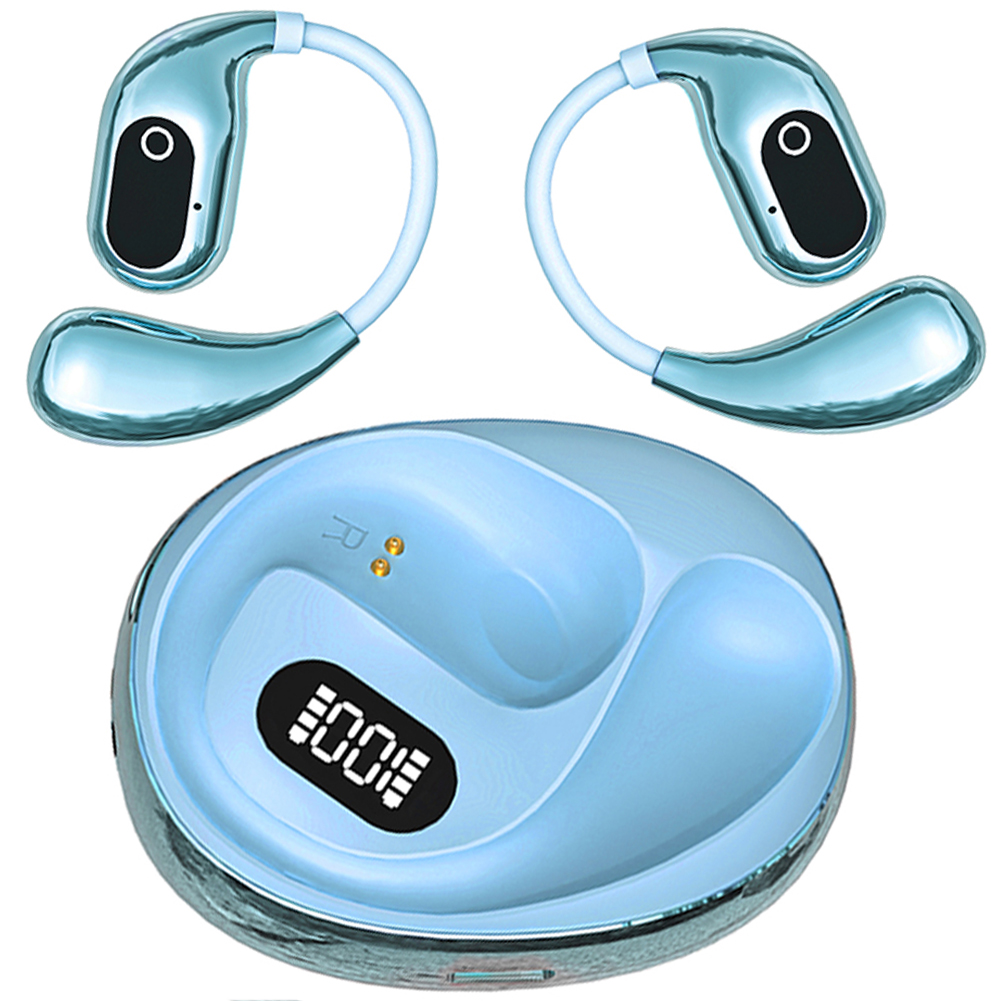 Oordopjes Koptelefoon Bluetooth Draadloze oortelefoon Vertaling Airpods Ruisonderdrukkende Harbuds Intelligente vertaler AI-headset: Blauw
