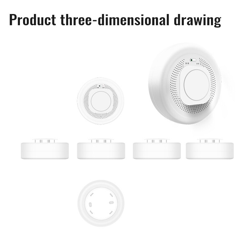 1PC Smoke Detector Real-time Dual-sensor Detection Sound And Light Alarm App Remote Control Smoke Alarm Fire Protection System