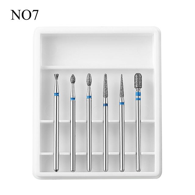9 Typ Nagel Bohrer Diamant Fräsen Cutter Für Manikübetreffend Häutchen Entfernen Nagel Bits Elektrische Maschine Grat einstellen Zubehör: 7