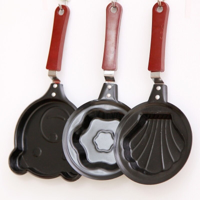 Mini Egg Fry Keuken Benodigdheden Ontbijt Liefde Pan Pannenkoek Pan Hart Omelet Pan Jarhead Zonder Pot Gietijzer Zwart