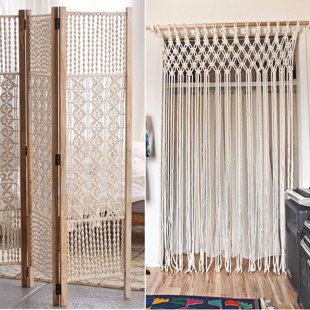 3-10mm White Cotton Twisted Braided Cord Rope Diy Handmade Home Textile Accessories Craft Macrame String Wedding Decoration