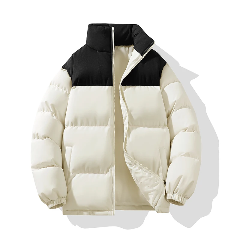 Men's White Duck Down Jacket Warm Thick Puffer Jacket Coat Male Casual Overcoat Thermal Winter Parka Men: XXXL / Beige