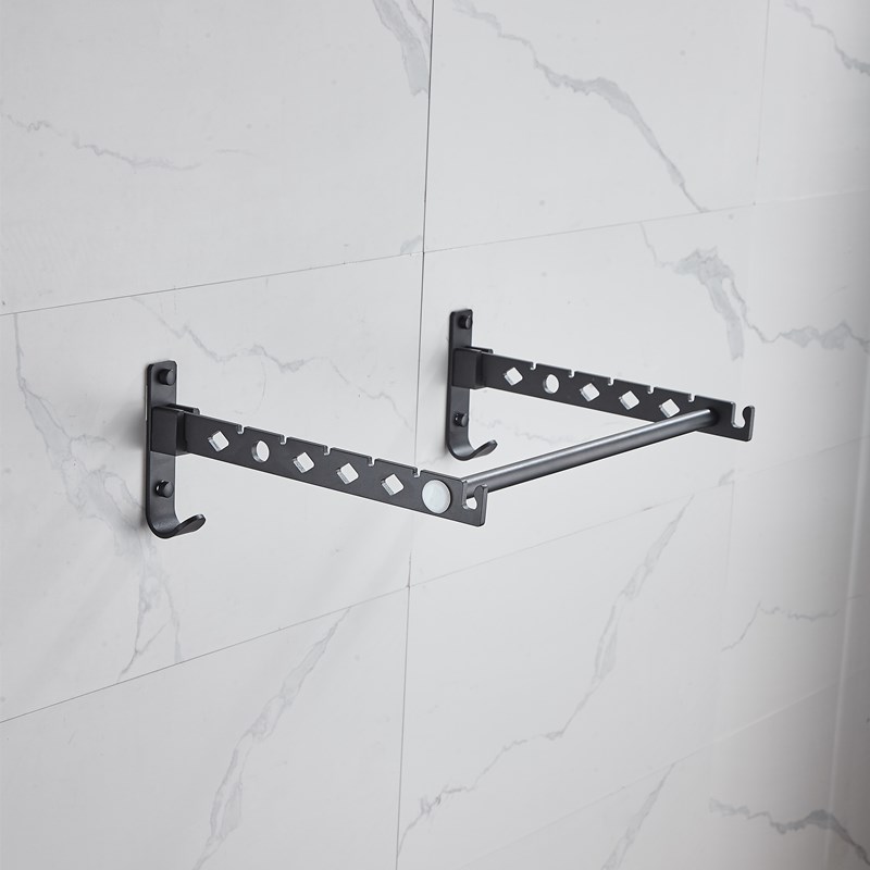 Bathroom Folding Home Laundry Adjustable Drying Rack Retractable Balcony Tool Punch Free Multifunction Clothes Hanger Indoor