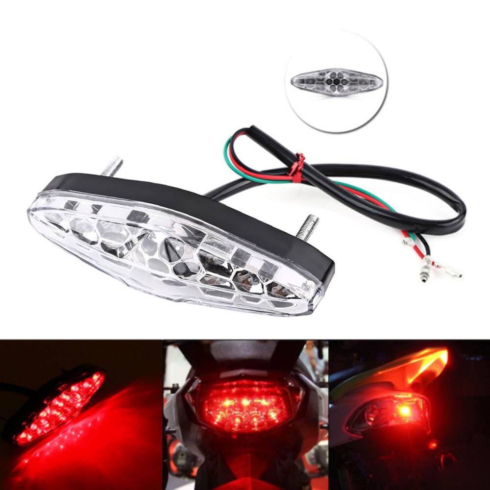 15 Led Motorfiets Achterlichten Stop Licht Lamp Achterlicht Achterlicht Remmen Licht Auto Accessoires Motorfiets Decoratieve Lamp: As Shown