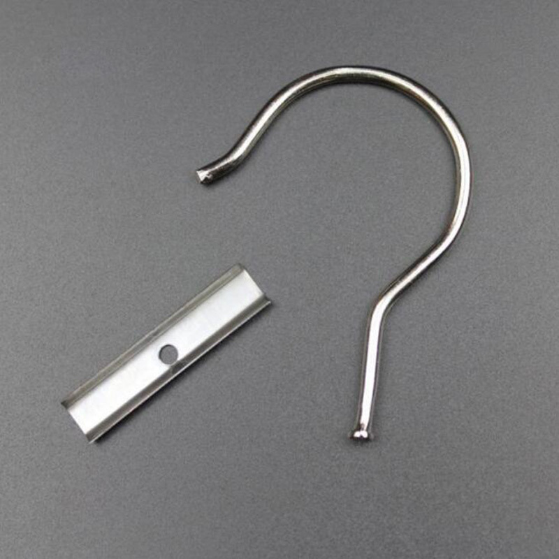 50pcs/lot Sample Header Card Hooks Large Heavy Duty Metal Head Hangers Slide Insert Textile Material Fabric Hook