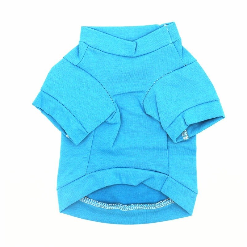 Ropa con letras para mascotas, ropa de algodón para perro, traje de chaleco pequeño, dibujo de Bulldog Francés, perros bonitos, Niño Azul de otoño, collar para niña