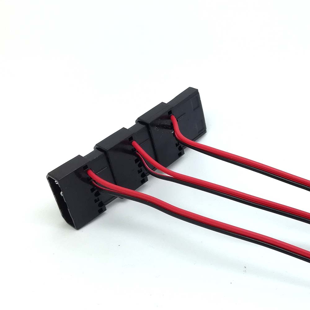 4 pin 4PIN Molex to 2pin 2 pin DC Power cable cord adapter 2V/3A for LED SMD PC box 30cm