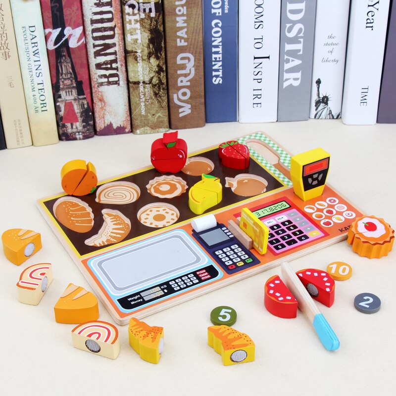 Pretenderen Spelen Met Speelgoed Keuken Speelgoed Gesimuleerde Barbecue Fruit Snijden Sets Houten Kinderen Speelgoed Kinderen Verjaardagscadeautjes