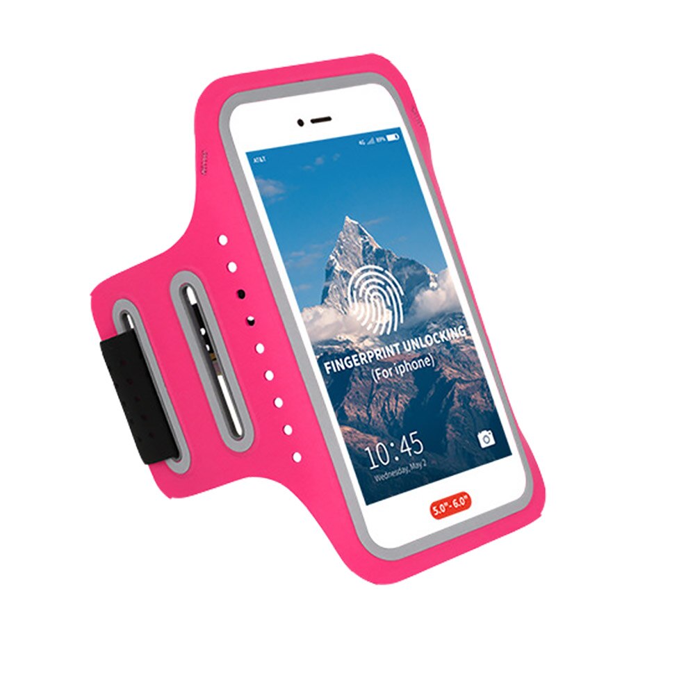 pinzheng 4.7-6.5 inch Armband Phone Case for iPhone 11 11 pro Max X XR 7 8 Plus Samsun Breathable Mobile Phone Running Armband: red