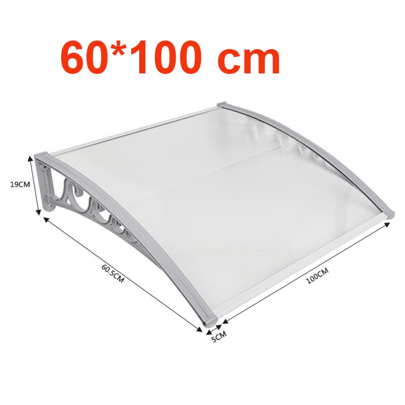 Outdoor Balcony Awning Support Bracket Door Window Eaves Awning Holder Awning Plastic Steel Bracket - 5mm Bracket Slot Width: 60x100cm