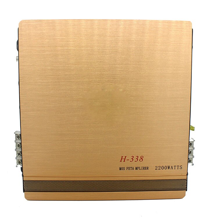 Car audio power amplifier 2200W two-channel 2-channel high-power H-338 car power amplifier with 2 speakers