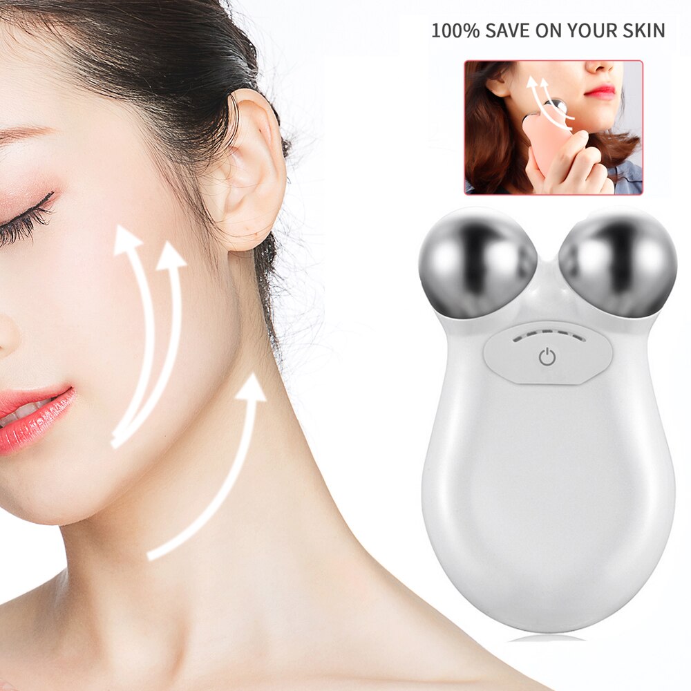 Mini Microcurrent Face Lift Machine Skin Tightening Facial Wrinkle Remover Device Face Lifting Spa USB Charging Beauty Massager