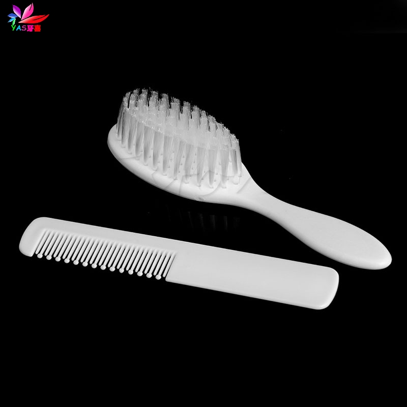 Baby Hair Brush & Comb Set in White Gentle for Babies Toddlers Essentials-TwZ