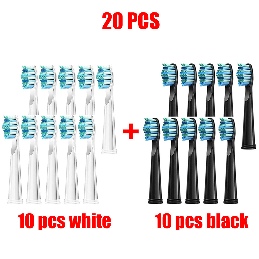 3-30 Electric Toothbrush Replacement Heads Compatible With Fairywill Electric With FW-507/508/551/515/917/959/D1/D3/D7/D8: Silver