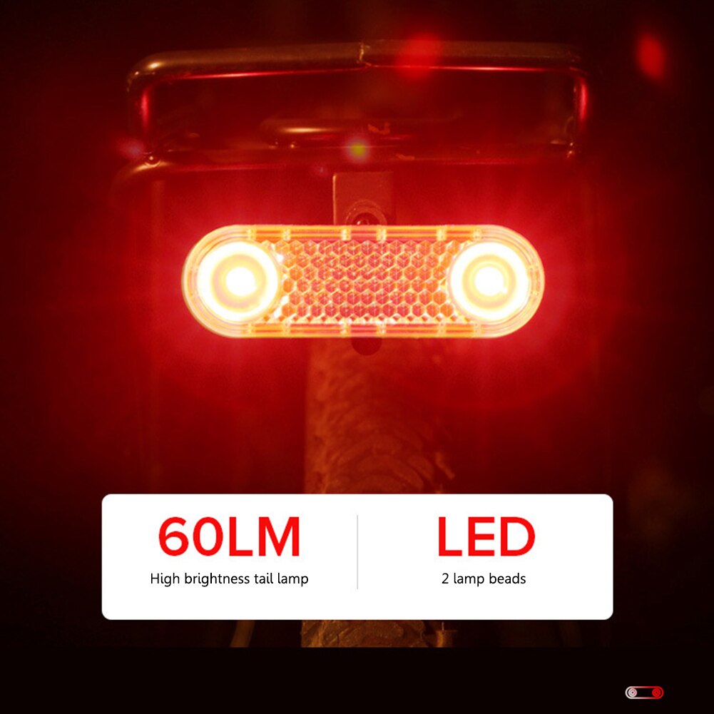 Bicycle Luggage Carrier LED Light 60Lm 1200mah Smart Braking Rear Lamp Rack Brake Safety Warning Lantern Seat Reflective Lights