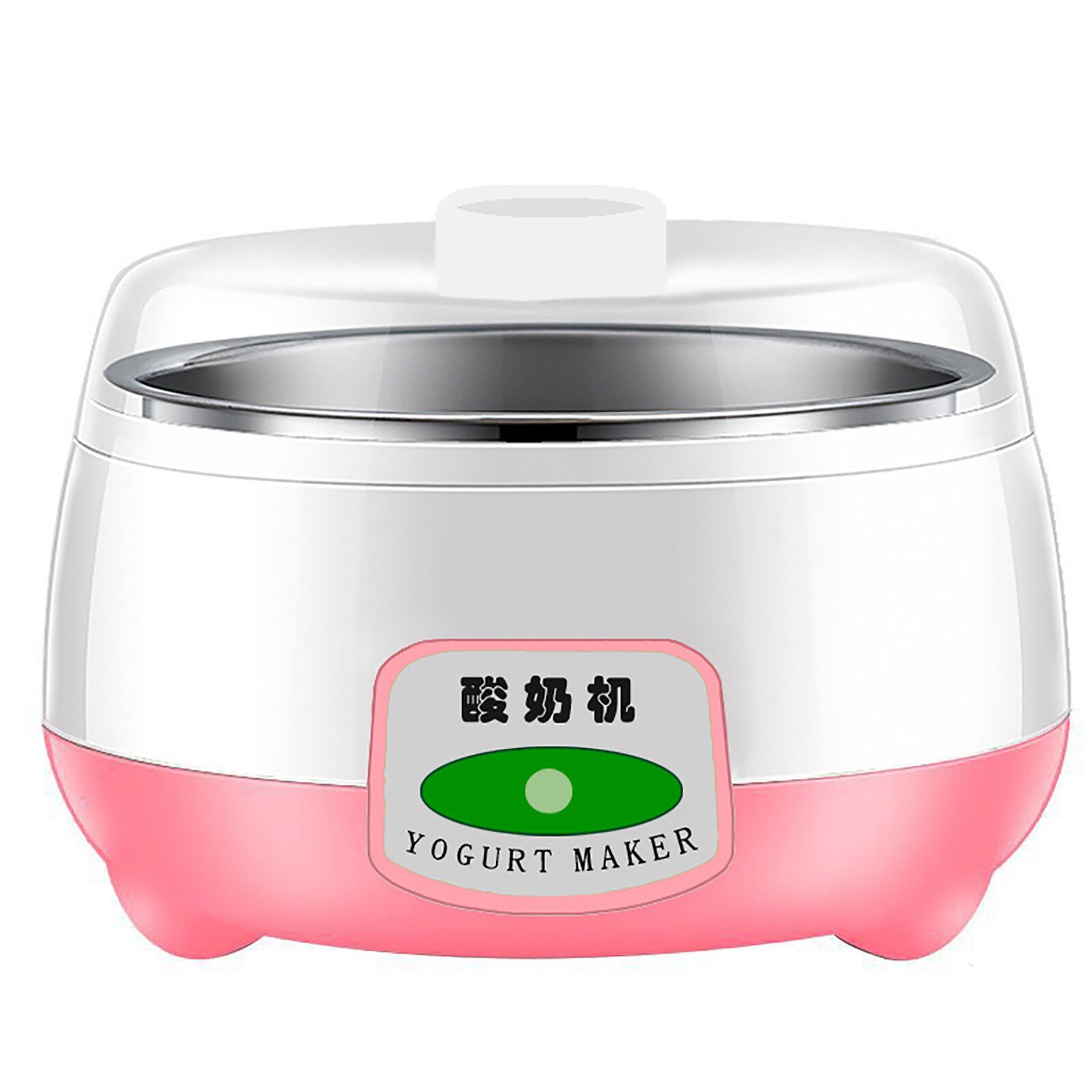 Yogurt Maker Mini Automatic Yogurt Machine Household Diy Yogurt Tools Kitchen Appliance Stainless Steel Inner Tank Pink 220v#h3: B