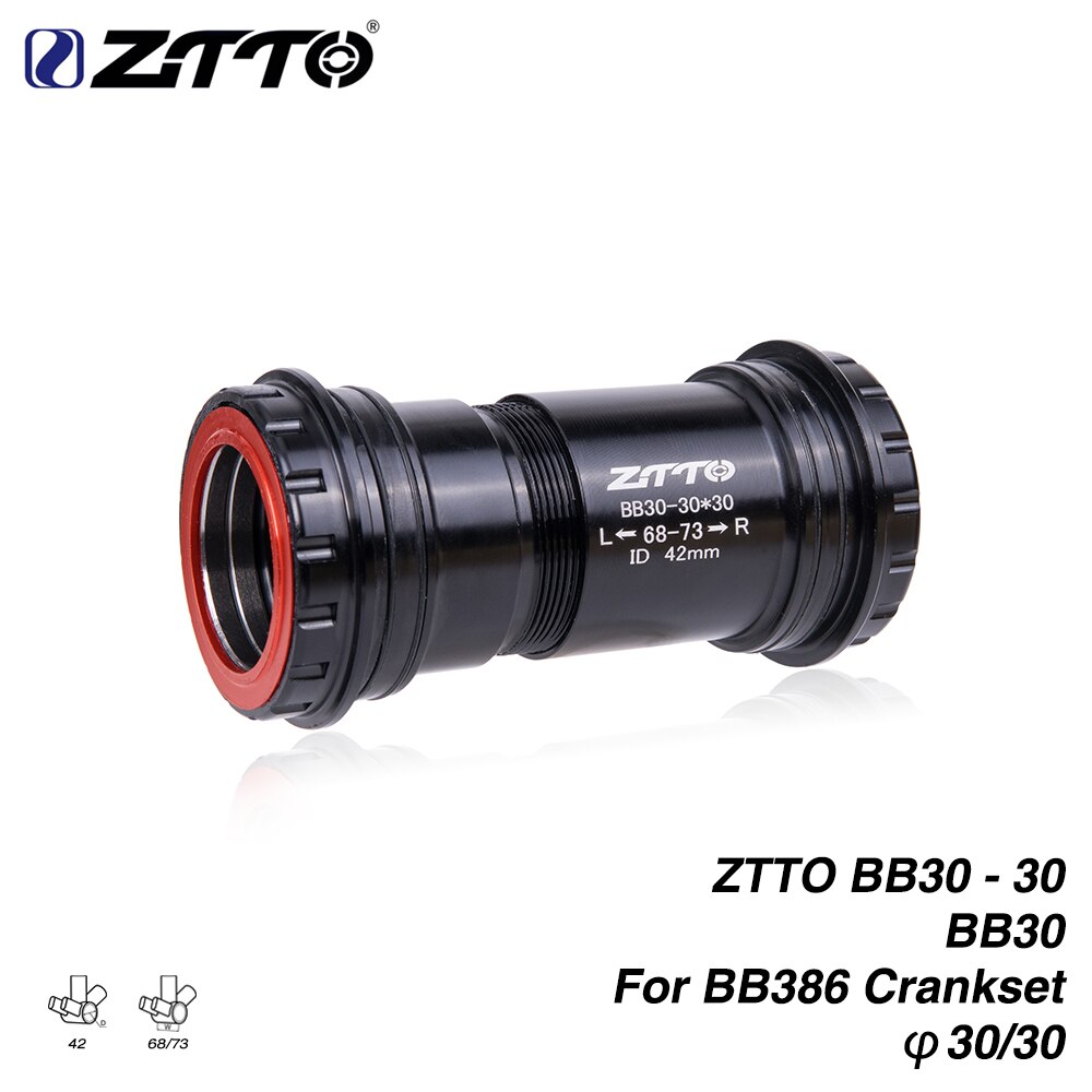 ZTTO 4 Lagerbier Fahrrad Tretlager BB30 30 Gewinde Drücken Unteren passen Halterung für BB30 (42x68/ 73mm) rahmen zu BB386 kurbelgarnitur
