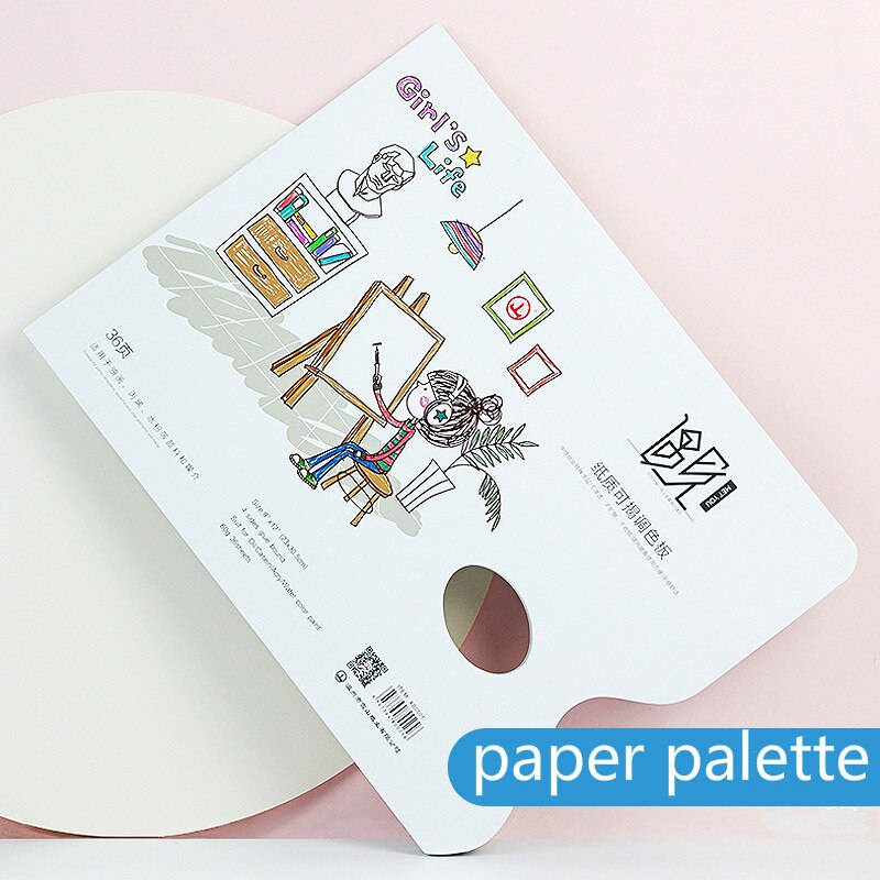 Kreative Aquarell Palette Papier Palette Öl Kunst Gouache Acryl Malerei Tablett Papier Palette Acuarelas Profesionales Paleta