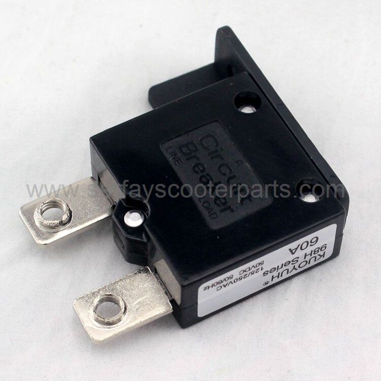 2PCS KUOYUH 60A automaic circuit breaker power wheelchair mobility scooter circuit breaker reset switch