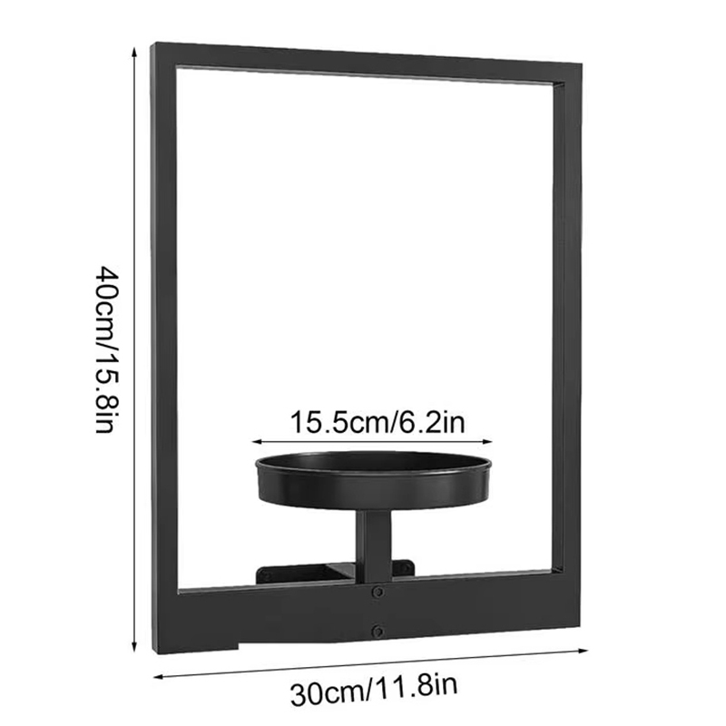 Metal Plant Wall Frame Photo Frame Wall Planter Wall Mounted Succulent Planter Stylish Metal Window Plants Holder For Home Decor