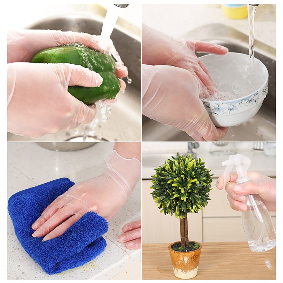 Food Grade Disposable Nitrile Gloves 100pcs Latex Gloves For Food Cleaning Cooking Restaurant Kitchen Accessories