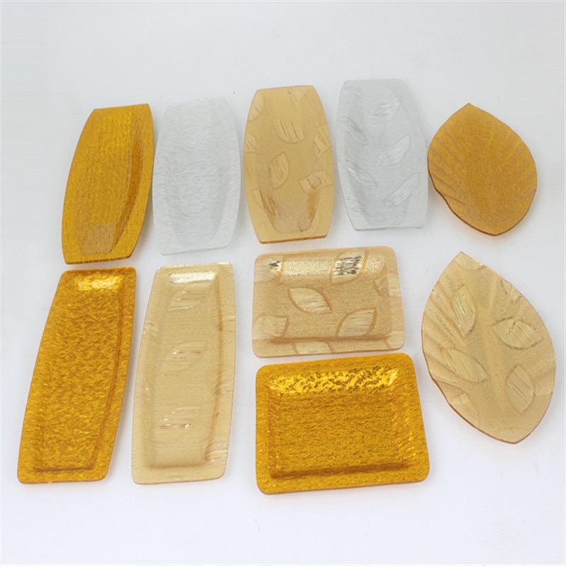 Acrylic Oval Plate Jewelry Set Small Tray Snack Plate Metal Storage Plate Kitchen Storage Tools dish towel saucer inventory