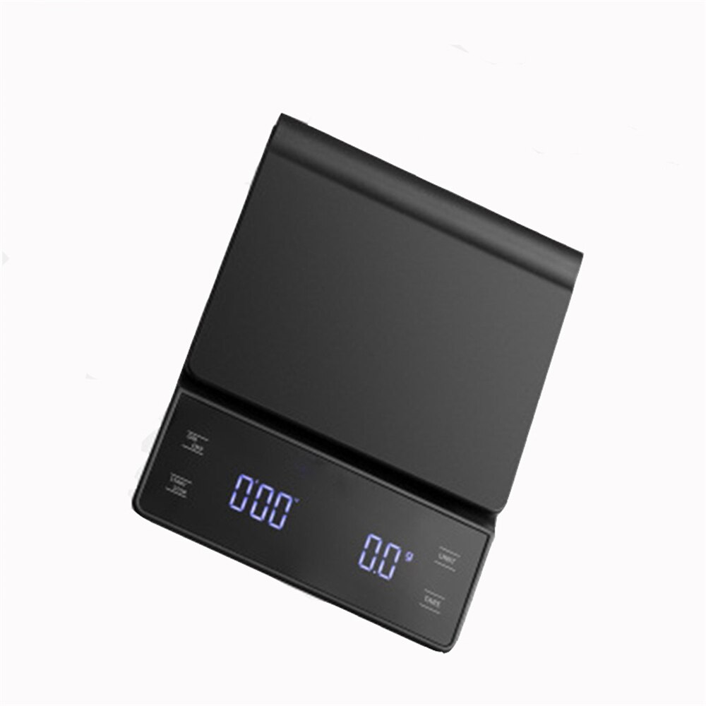 Elektronisk kaffevekt med timer vanntett smart digital kaffevekt kjøkkenvekt led drypp kaffevekter 3kg/0.1g