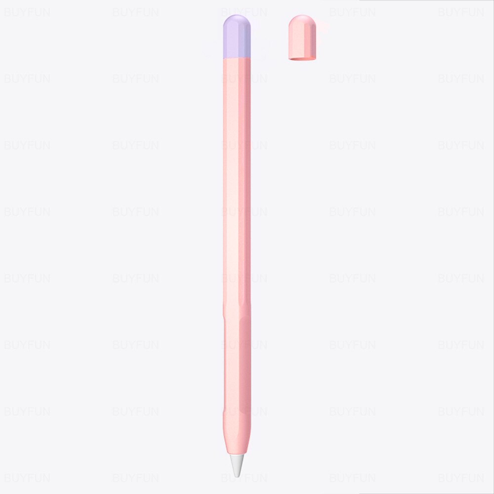 Cubierta protectora de silicona para lápiz Apple 1, 2, Pencil1, lápiz táctil Pencil2, funda para lápiz Apple de piel: for Pencil2 pink