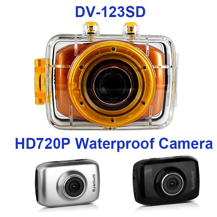 Winait factory price DV-123SD sports camera 0.3mp wateproof camcorder