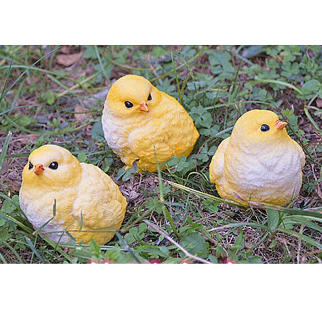 Animaux artificiels sur pied | Ornement de poulet , décoration de jardin de maison: Chick as described