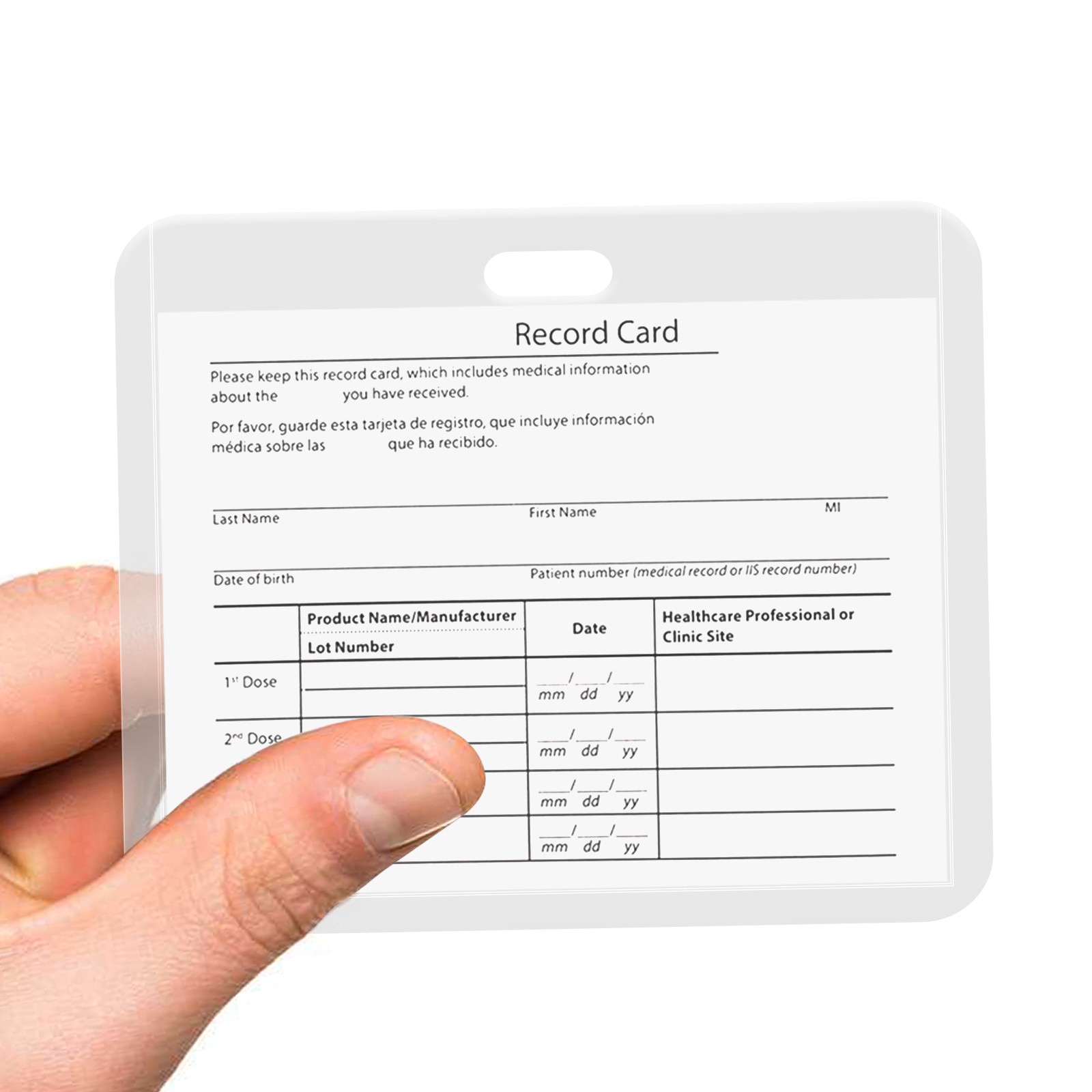 Cdc Karte Schutz Gesundheit Karte Schutzhülle Karte fallen Wasserdicht Pvc Weiche Karte fallen 4x3 zoll Typ Wiederverschließbaren Postleitzahl