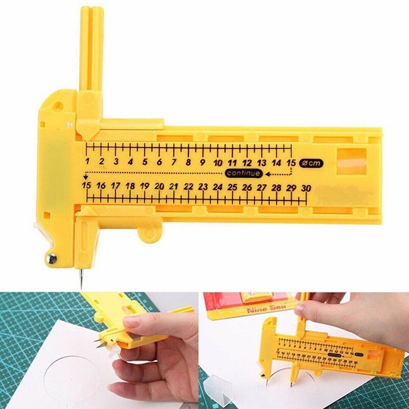1-30cm justerbar kompasskærer roterende kompas papirskærer papir papgummi vinyl læder håndværk