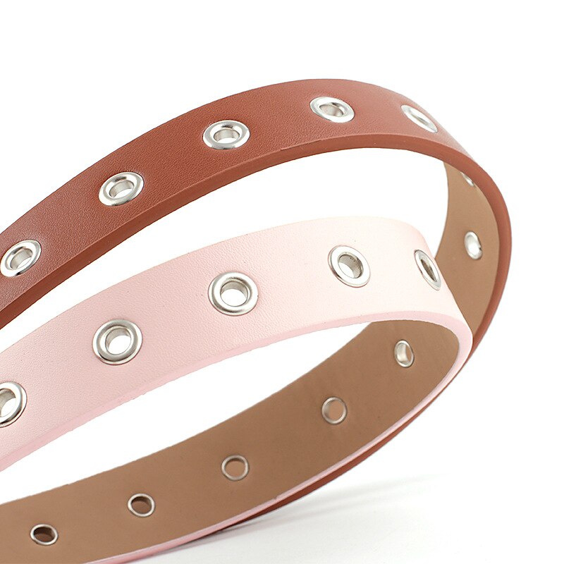 Round Pin Buckle Belt Women No Needle Pu Leather Wide Belts For Jeans Dress Skirts Solid Waistband Strap Belt girdle