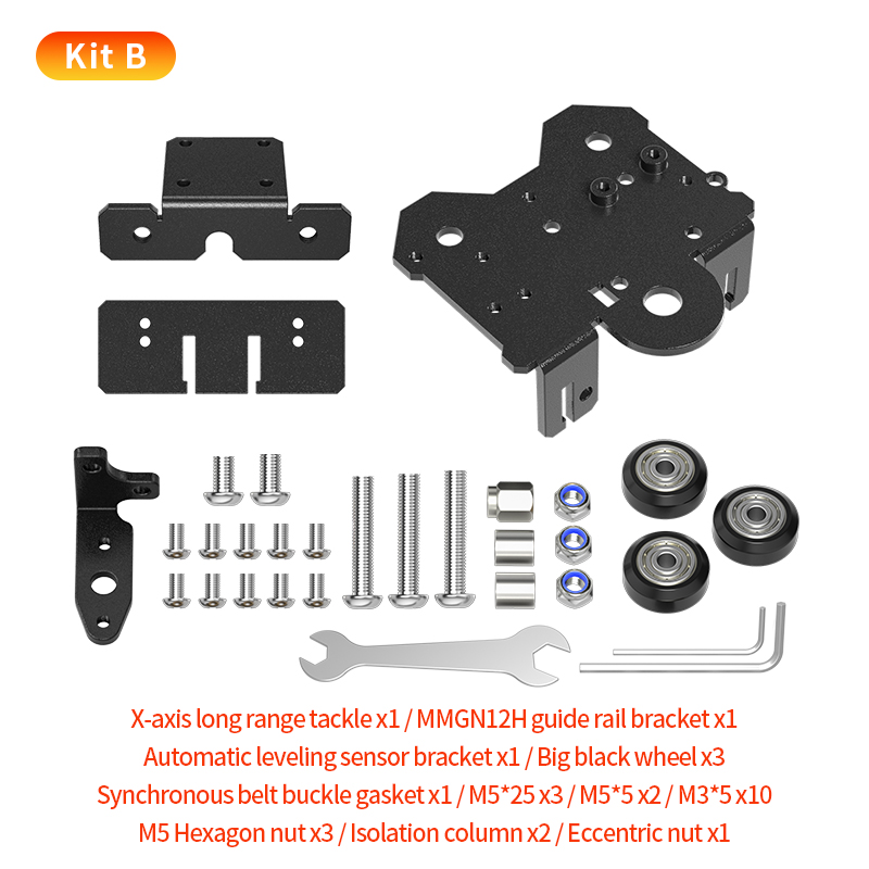 3d Printer Onderdelen X As Mk8/Mk10 Lineaire Rails Extruder Direct Drive Ender3 Upgrade Kit Backplane Beugel Voor Ender 3/Cr10: WHITE