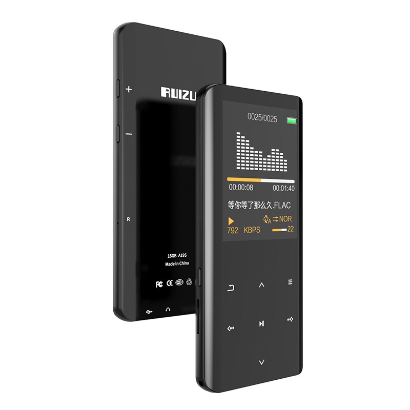 32Gb MP3 Speler Met Bluetooth 5.0, 2.4 "Gebogen Scherm Muziek Speler Met Speaker Hifi Lossless Sound Met Fm Radio, Voice Record