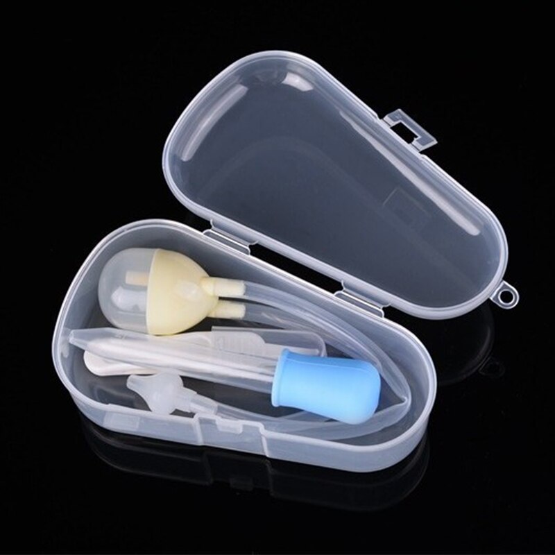 4pcs/set Newborn Baby Safety Nose Cleaner Kids Vacuum Suction Nasal Aspirator Medicine Dropper Accessories Toddle Flu Protection