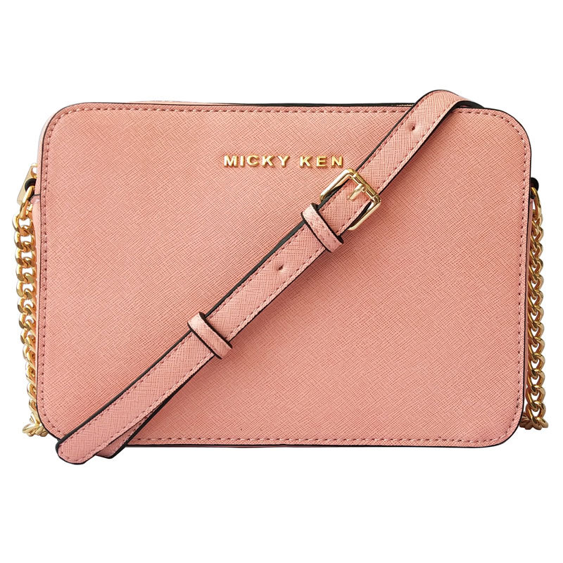 frühling Reißverschluss Frauen Schulter Tasche Kette Riemen Kette Kleine Platz Handtaschen Kupplung Tasche Damen Bote Taschen: Rosa