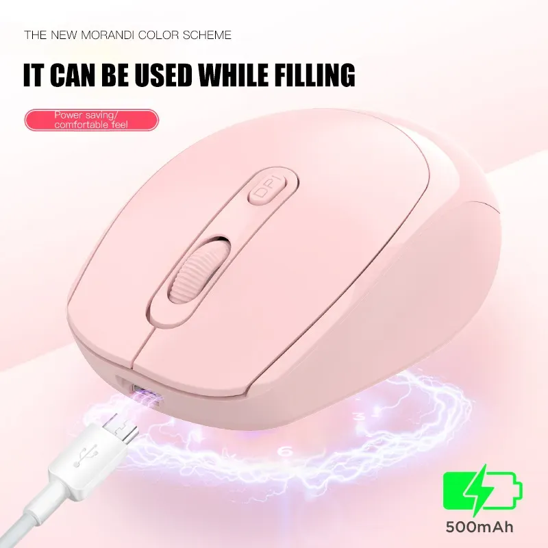 Wireless Bluetooth Mouse 2.4G Gaming Mice 1600DPI Rechargeable Mouse for Desktop Laptop USB Adapter PC Accessories