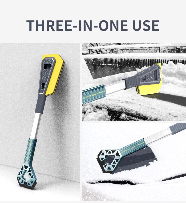 Car Snow Shovel 3in1 Ice Scraper Windshield Multifunctional Detachable Ice Breaker Winter Snow Brush Shovel Car Snow Remover