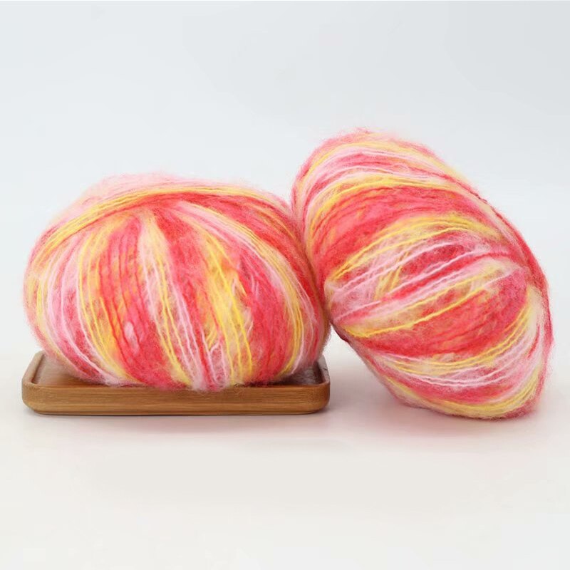 25g 14 couleurs fil de laine coloré pour tricoter Segment teint 1 brin à la main fils au Crochet pour tricoté chapeau écharpe pull