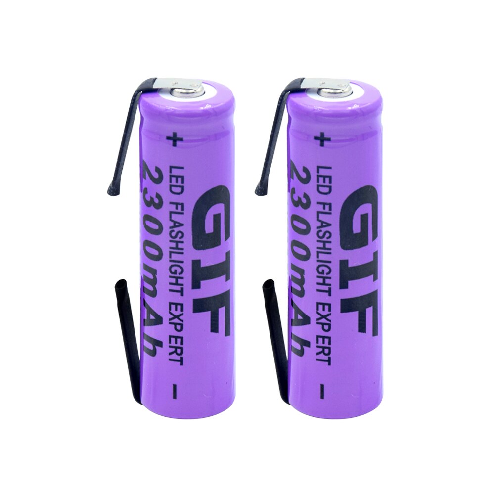 1/2/4 Pcs 3.7V 14500 2300mAh Lithium Li-ion Batteries Long Lasting 14500 Torch Flashlight Replacment Battery: 2 pieces
