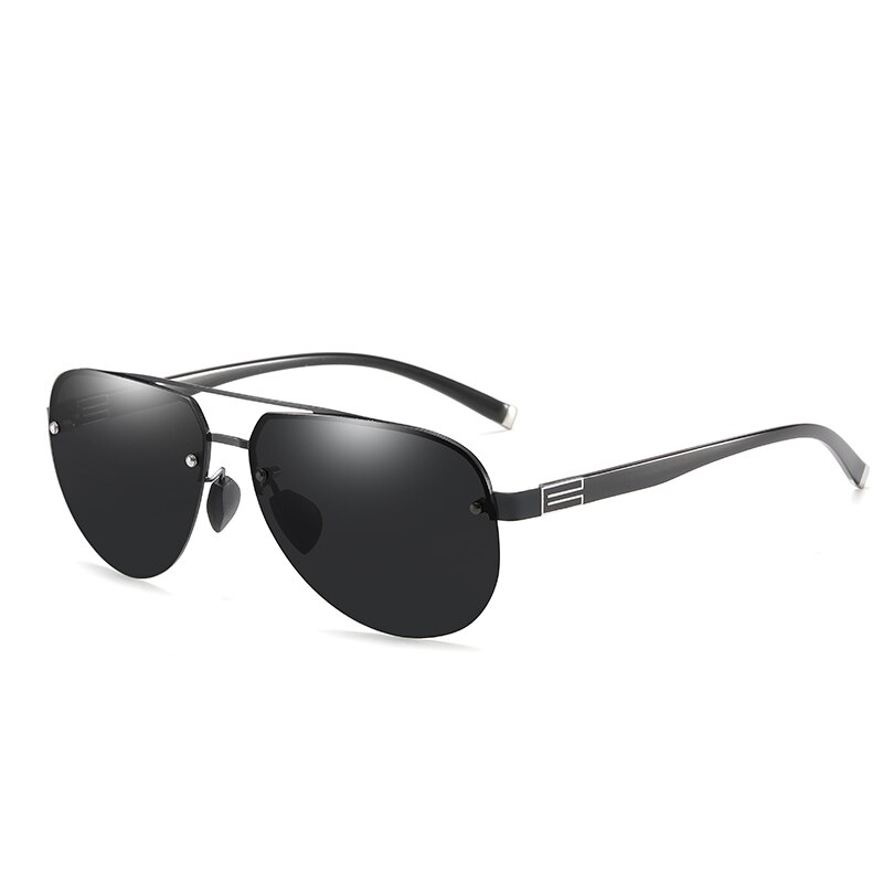 Sonnenbrille Neue Photochrome Sonnenbrille Männer Schild Nacht Vision Objektiv für Fahren Polarisierte Sonnenbrille UV400 Sonnenbrille: Schwarz grau