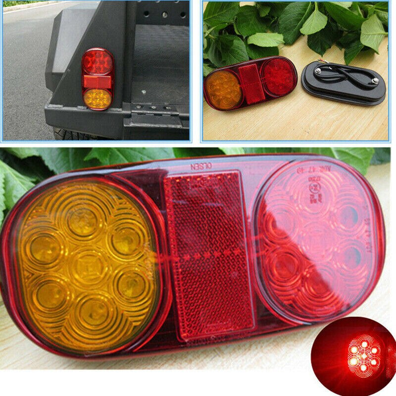 Waterproof Car LED Tail Lights Trailer Stop Indicator Lamps 10-30V Luminous Bulb