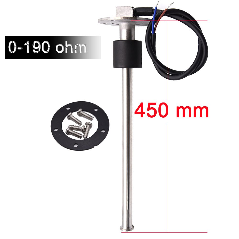 Olje væske tank drivstoff vannnivå sensor båt drivstoff sende enhet marine lastebil bil rv måler sensor 0-190 ohm rustfritt stål 300mm: 450mm 0-190 ohm