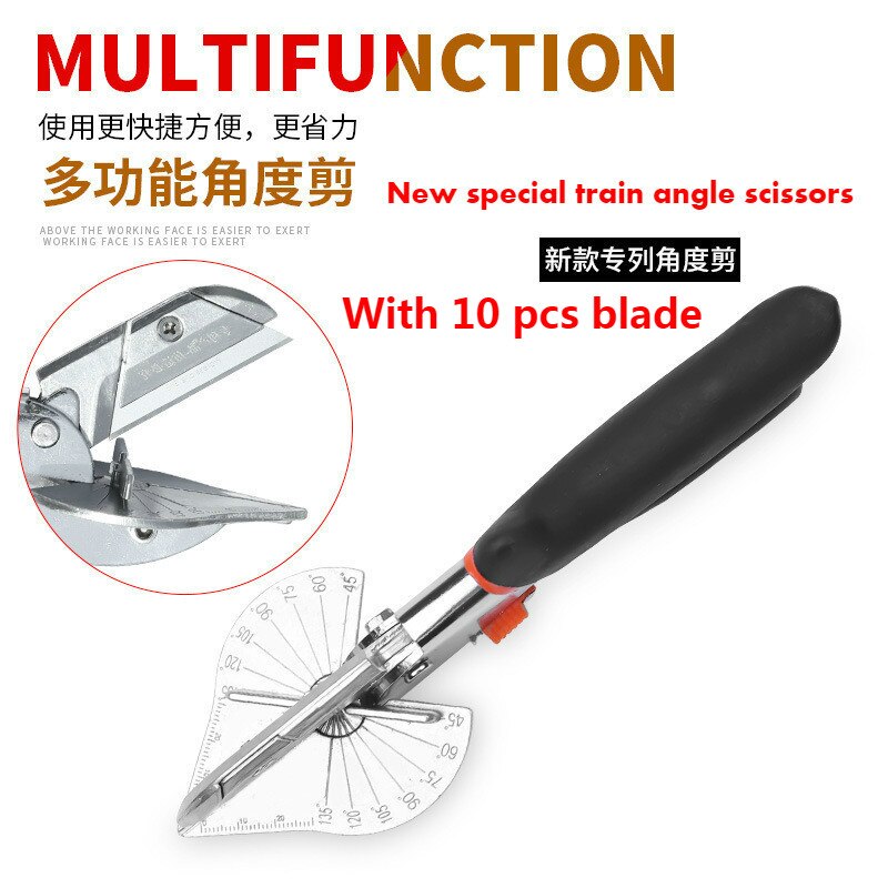 Multifunction Angle Mitre Trunking Scissors PVC PE Plastic Pipe Cutter Angle Shears Automatic Wire Cutting Duct Mitre Trim: SET C