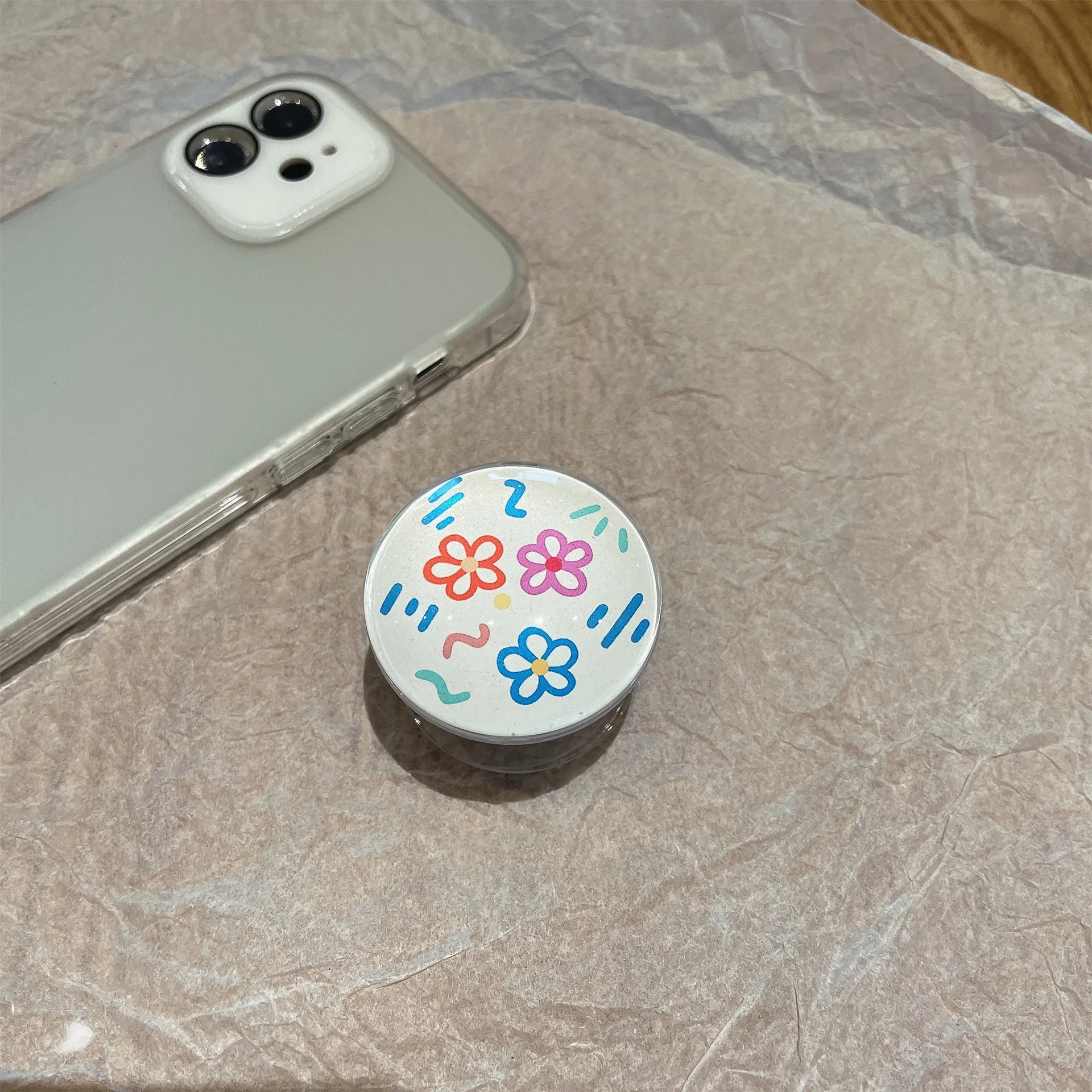 4 Pièces Anneau Telephone Portable Poignée Support Floraux, Supports De