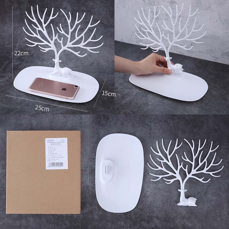 Deer Jewelry Stand Display Necklace Earring Ring Braclet Holder Show Rack Girlfriend Home Storage Decoration Jewelry Holder