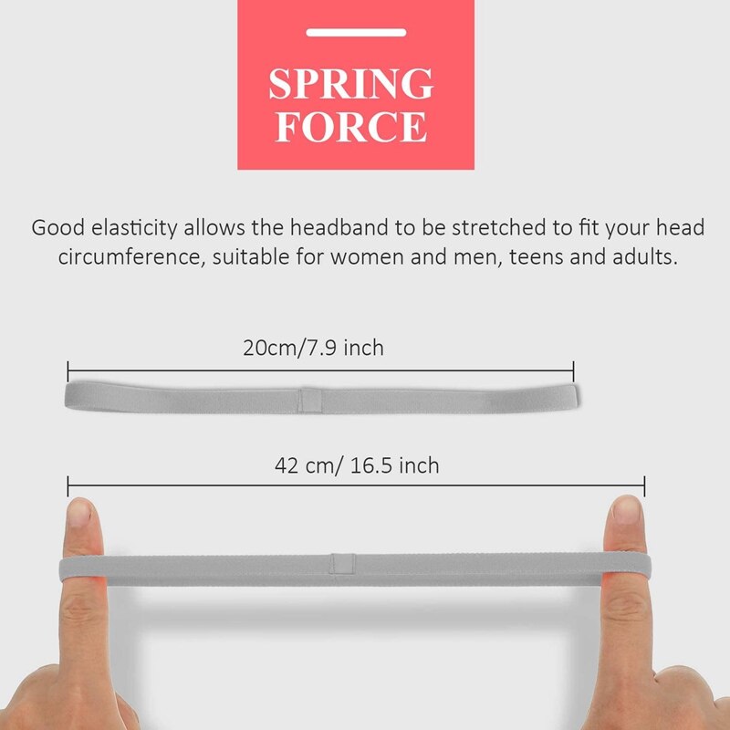 4 Stuks Dikke Non-Slip Elastische Sport Hoofdbanden Haar Hoofdbanden, Oefening Haar En Zweetbandjes Voor Vrouwen En Mannen