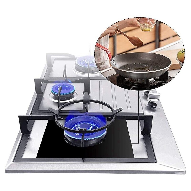 Uds de placa de cocina de Gas de protectores Protector de quemador de estufa cubierta del trazador de líneas de limpieza olla cubre reutilizable de la estufa de Gas de