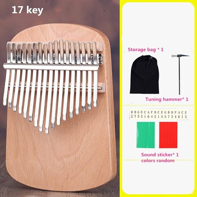 Kalimba Mbira Sanza 10 Keys Thumb Piano Pocket Size Beginners: Type 10